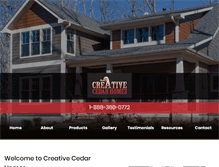 Tablet Screenshot of creativecedarhomes.com